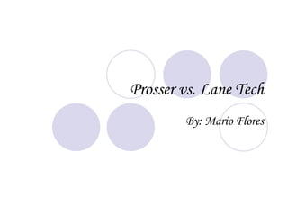 Prosser vs. Lane Tech By: Mario Flores 