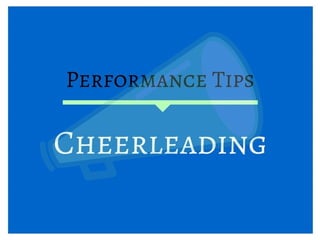 Mario Gates Performance Tips | Cheerleading