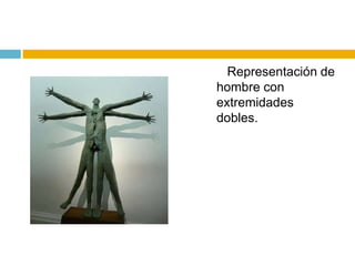 Representación de
hombre con
extremidades
dobles.
 