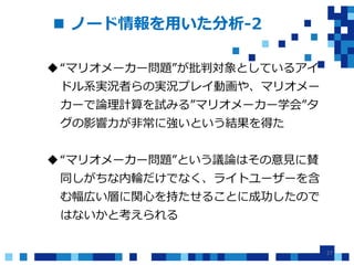 ニコニコ動画 マリオメーカー問題 のもたらした影響をネットワーク分析してみた
