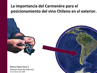 La importancia del Carmenère para el  posicionamiento del vino Chileno en el exterior. Mario Pablo Silva S. Director Vinos de Chile A.G. 25 de Noviembre 2009 