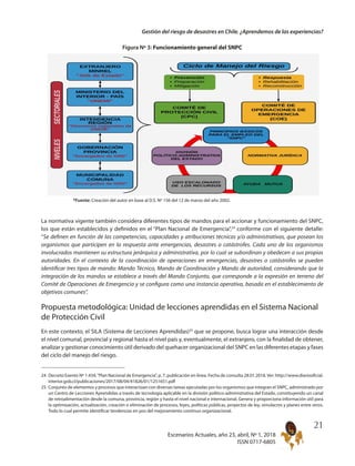 Gestión del riesgo de desastres en Chile | PDF