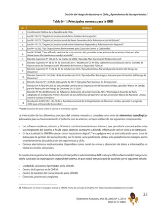 Gestión del riesgo de desastres en Chile | PDF