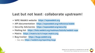 Building End-user Applications on Embedded Devices with WPE | PDF