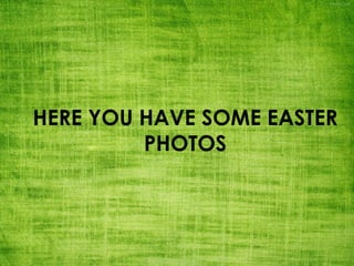HERE YOU HAVE SOME EASTER
PHOTOS
 