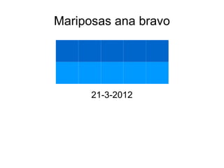 Mariposas ana bravo




      21-3-2012
 