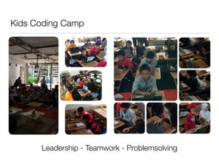 Kids Coding Camp
Leadership - Teamwork - Problemsolving
 