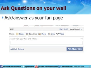 Ask/answer as your fan page 