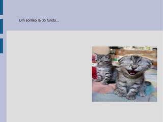 Um sorriso lá do fundo... 