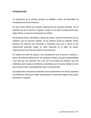 Importancia de la práctica docente | DOCX