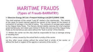 Capt. Pankaj Kapoor - Maritime Frauds | PPTX