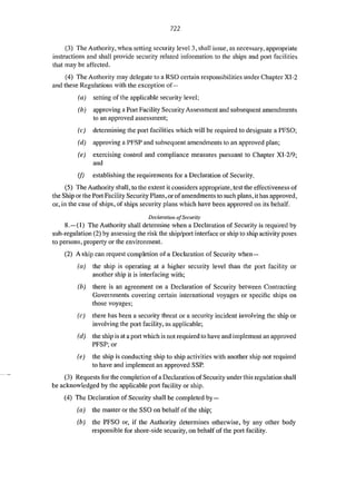 Maritime (isps code) regulations 2014 | PDF