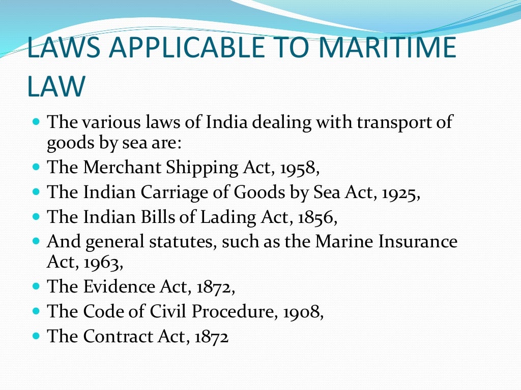 Maritime law