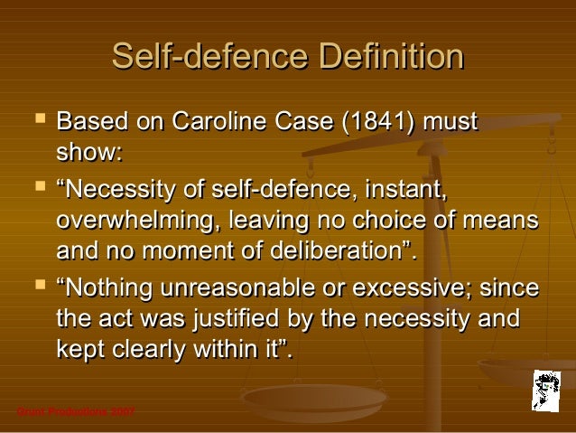 Self Defence: Collective Self Defence