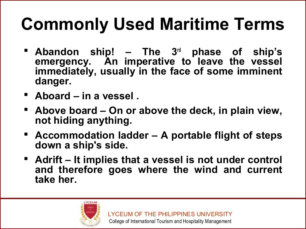Maritime terms