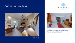 Suites una recámara
53 a 71 m2
Estírese, relajese y consiéntase
¡Más que solo una habitación!
 