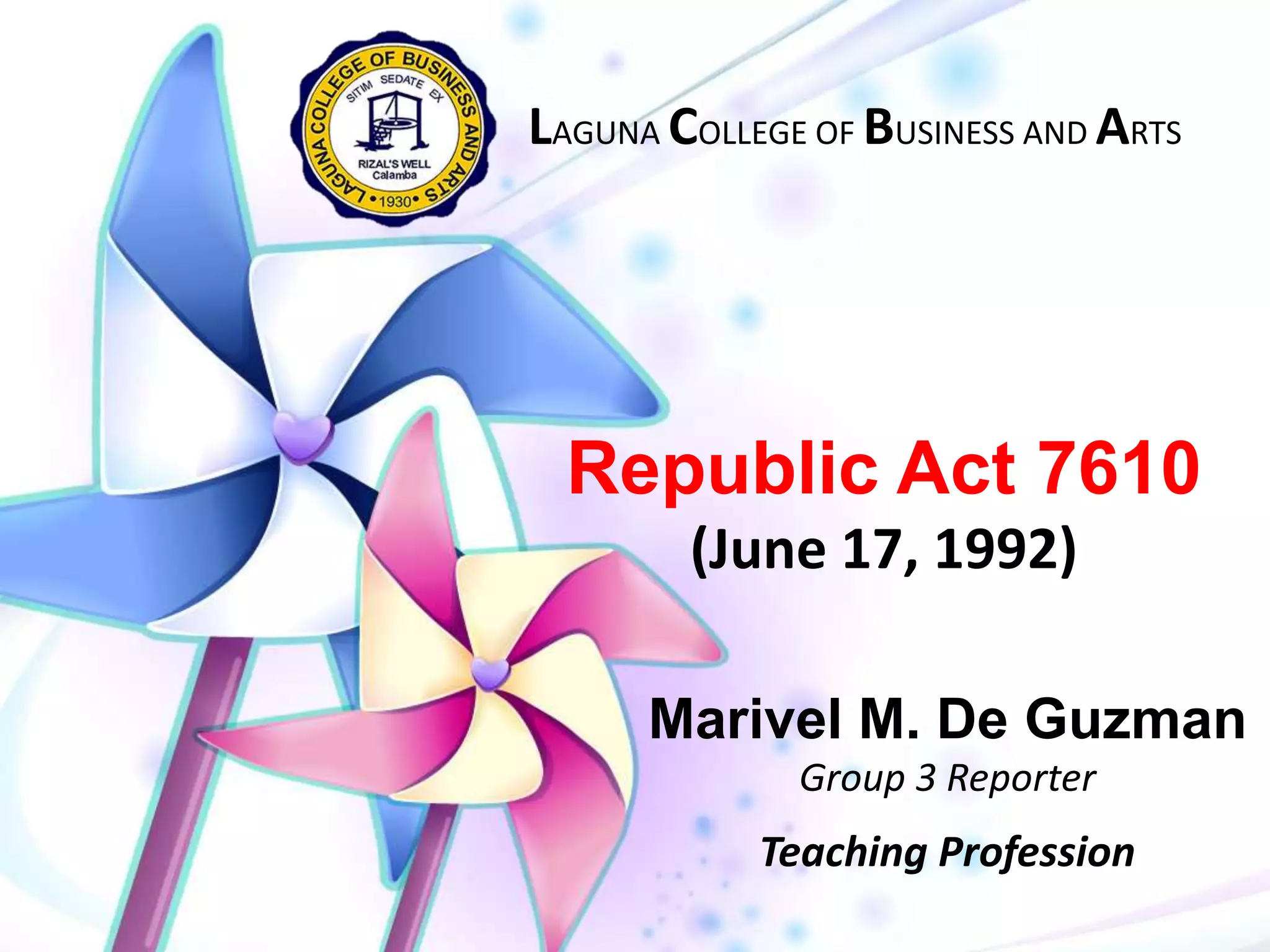 Republic Act 7610 | PPTX