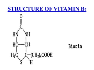 STRUCTURE OF VITAMIN B7
 
