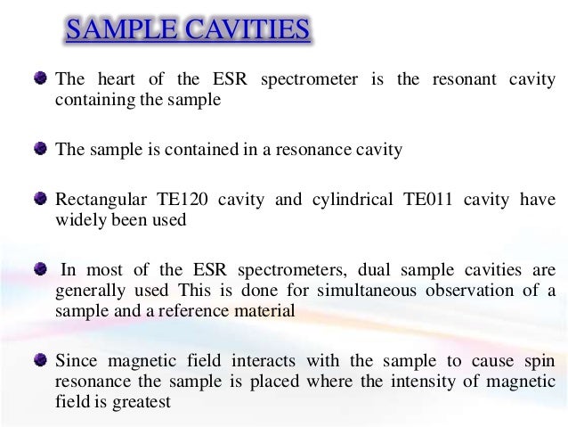 Electron Spin Resonance Spectroscopy