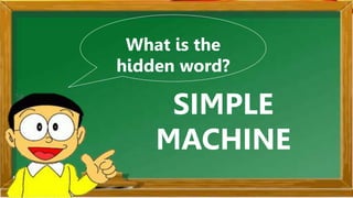 What is the
hidden word?
SIMPLE
MACHINE
 