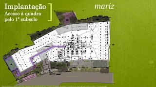 Implantação ]
Material preliminar sujeito a alteração e exclusivo para uso interno da Even. Proibida a divulgação. As unidades só poderão ser comercializadas mediante Registro de Incorporação
119
Salão de festa
Espaço gourmet
Churrasqueira gourmet
Piscina com raia coberta
Piscina descoberta adulto
Piscina descoberta infantil
Solarium
Fitness
Playground
Área para jogos
Brinquedoteca
Salão de jogos
Sauna
Sala de massagem
Lounge
Acesso de serviços
Acesso social
Acesso de veículos
Área de preservação
110
11
12
13
14
15
16
17
18
19
111
112
113
114
115
116
117
118
18181
18
19
11
12
13
14
15
110
1617
18
19
111
112
113
114
115
116
117118
17
119
 