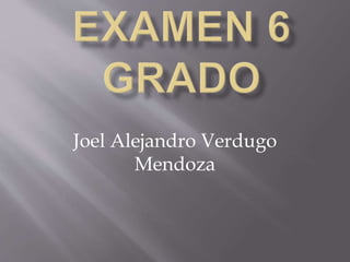 Joel Alejandro Verdugo
Mendoza
 