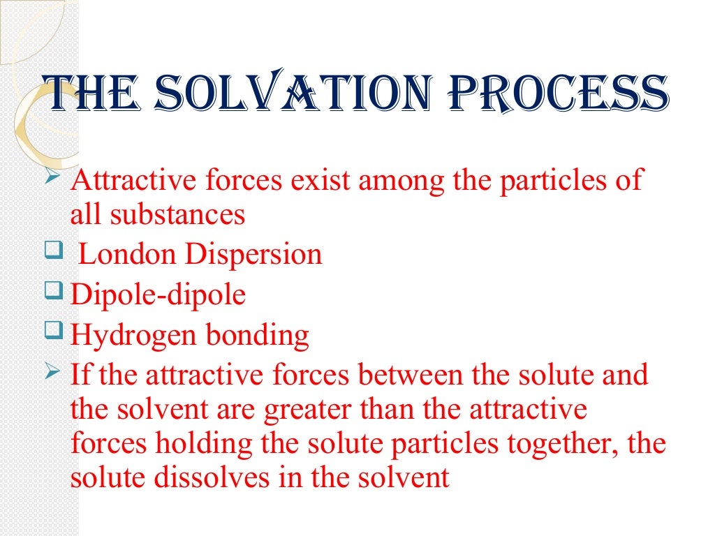 the solvation process