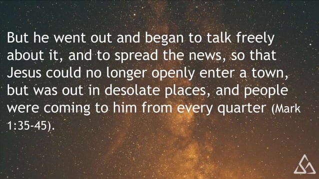 Surveying the Son of God (Mark 1:35-45) | PPT