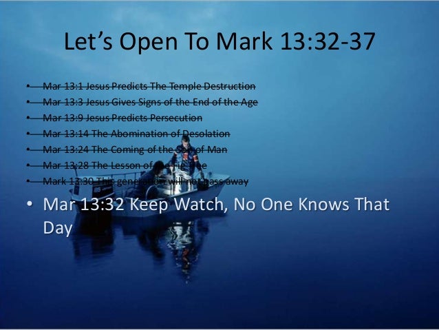 Mark 13 The Sign Sun Will Be Darkened Troubles Wars Enemies The