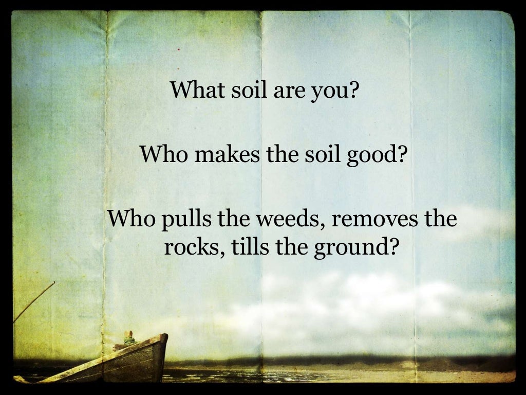 The Sower, the Seed and the Soil