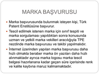 Marka patent kavrami | PPTX