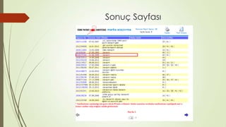 Sonuç Sayfası
 
