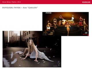 Güven Borça / Marka / 2013
DUYGUSAL FAYDA – Axe “Çekicilik”
 