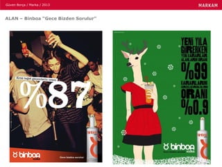 Güven Borça / Marka / 2013
ALAN – Binboa “Gece Bizden Sorulur”
 
