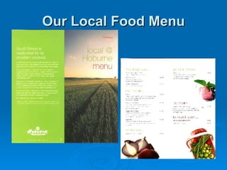 Our Local Food Menu 