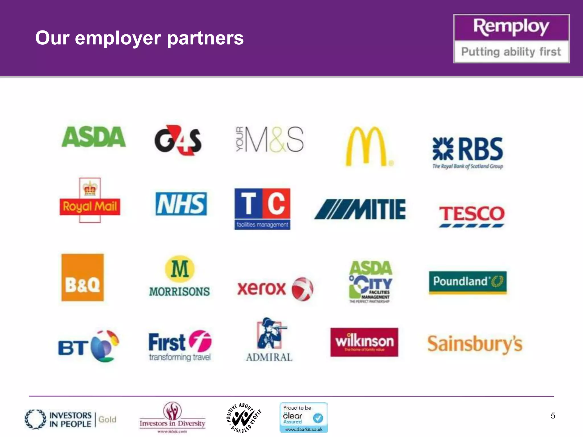 Our employer partners
5
 