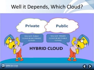 Well it Depends, Which Cloud?
 