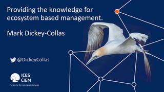 @DickeyCollas
Providing the knowledge for
ecosystem based management.
Mark Dickey-Collas
 