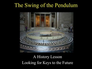 The Swing of the Pendulum A History Lesson Looking for Keys to the Future 