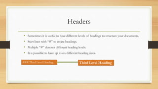 Markdown – An Introduction | PPTX