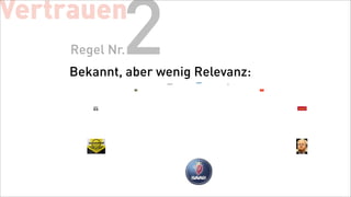 Vertrauen
            2
    Regel Nr.
    Bekannt, aber wenig Relevanz:
 