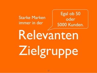 Egal ob 50
Starke Marken            oder
immer in der         5000 Kunden.

Relevanten
Zielgruppe
                12
 