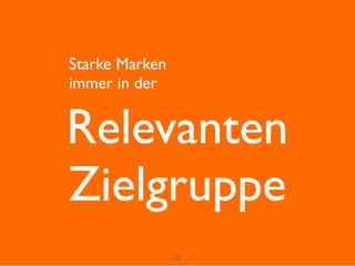 11
Relevanten
Zielgruppe
Starke Marken
immer in der
 