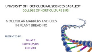 Molecular markers and its use in plant breeding | PDF