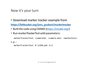 A Short Introduction to Computer Vision-based Marker Tracking | PDF