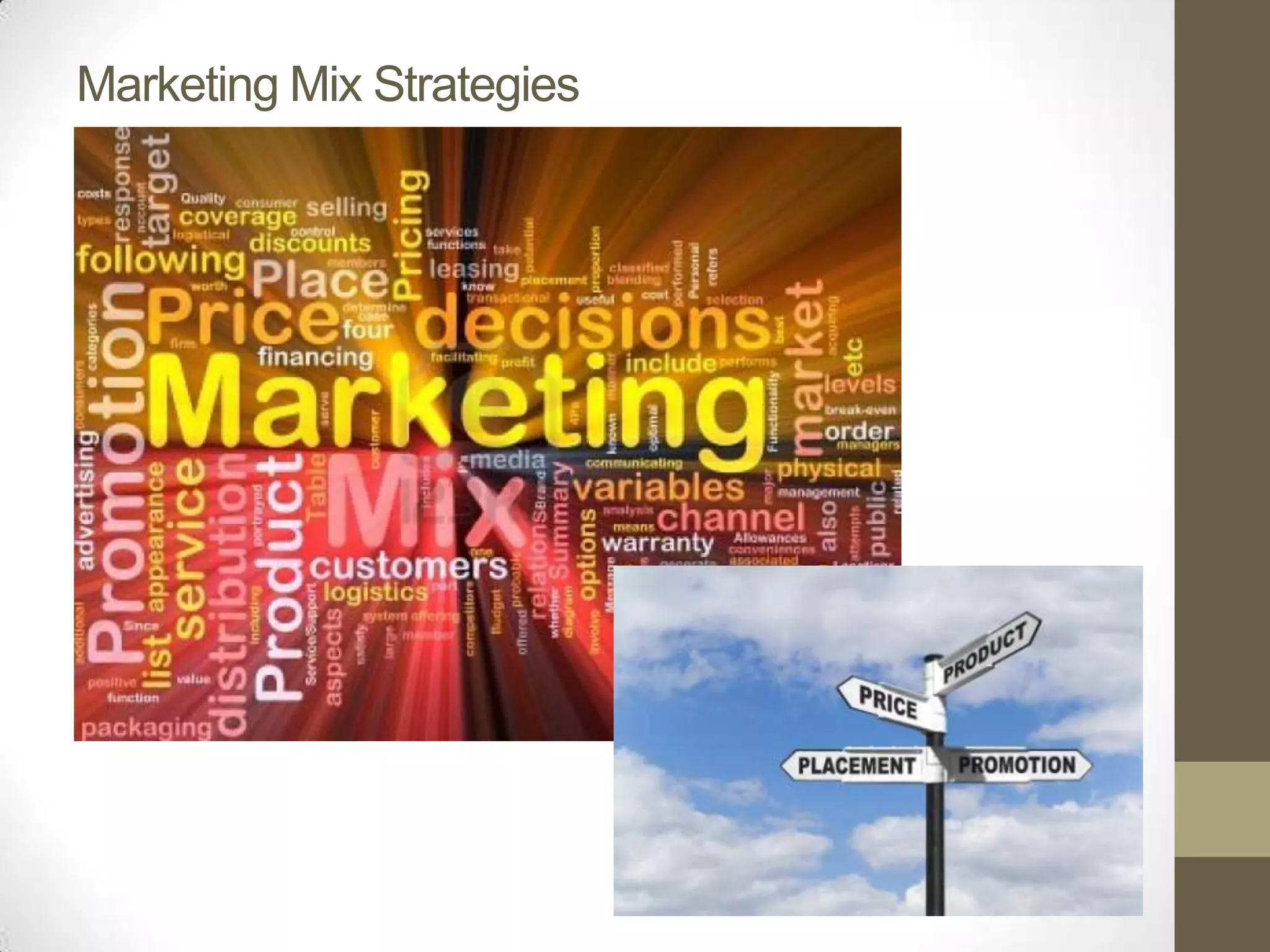 Marketing Mix Strategies
 