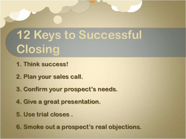 how to close the sale