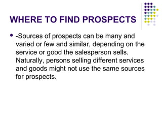 The Sales Process: Prospecting