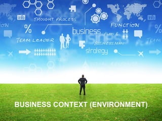 BUSINESS CONTEXT (ENVIRONMENT)
 