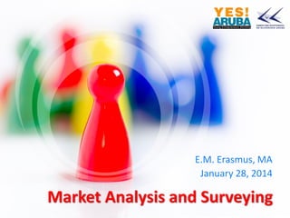 E.M. Erasmus, MA
January 28, 2014

Market Analysis and Surveying

 